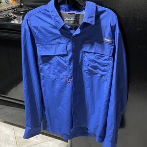 Eddie Bauer Men's Vibrant Blue Shirt Jacket